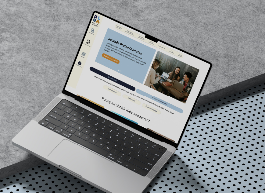 Création du site internet de Kléa Academy, école basé à Clermont l'Hérault